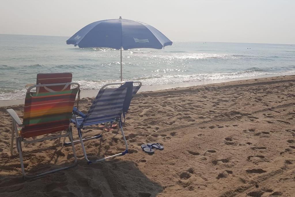 Chalet Adosado En La Playa De El Perellonet Con Piscina, Pista Tenis Valencia Exterior foto